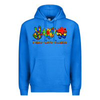 True Royal Peace Love Autism Premium Hoodie - Jasminsmagicworld