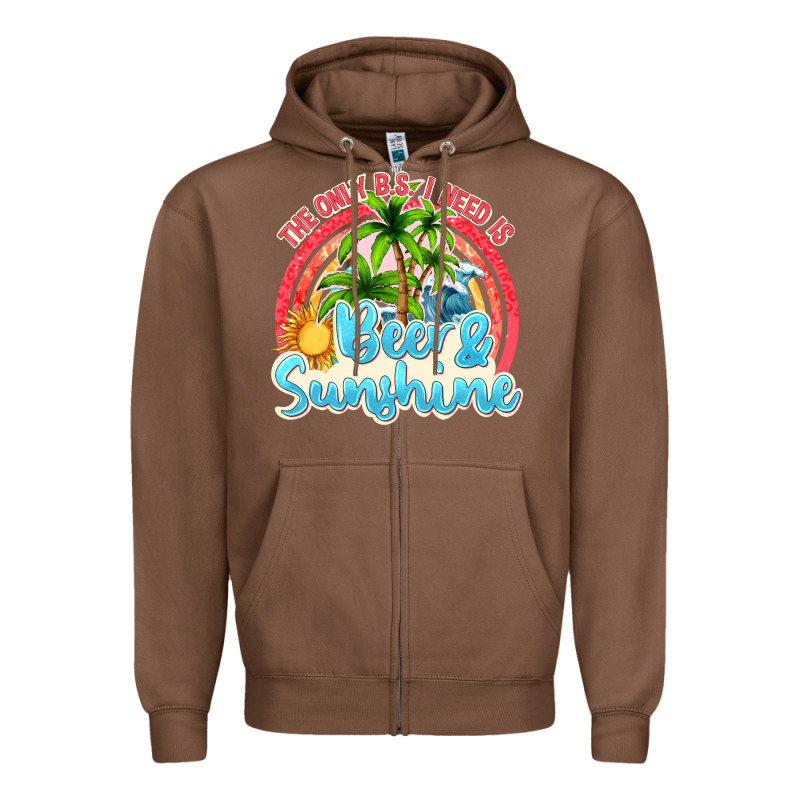 Beer And Sunshine Zipper Hoodie by texasbilliewilder | Teevron