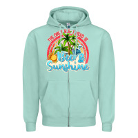 Seafoam beer and sunshine Zipper Hoodie - texasbilliewilder
