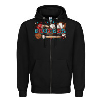 Black brother baseball Zipper Hoodie - Zillion Design Studio