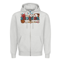 Dove Grey brother baseball Zipper Hoodie - Zillion Design Studio