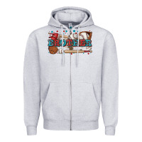 Heather Grey brother baseball Zipper Hoodie - Zillion Design Studio