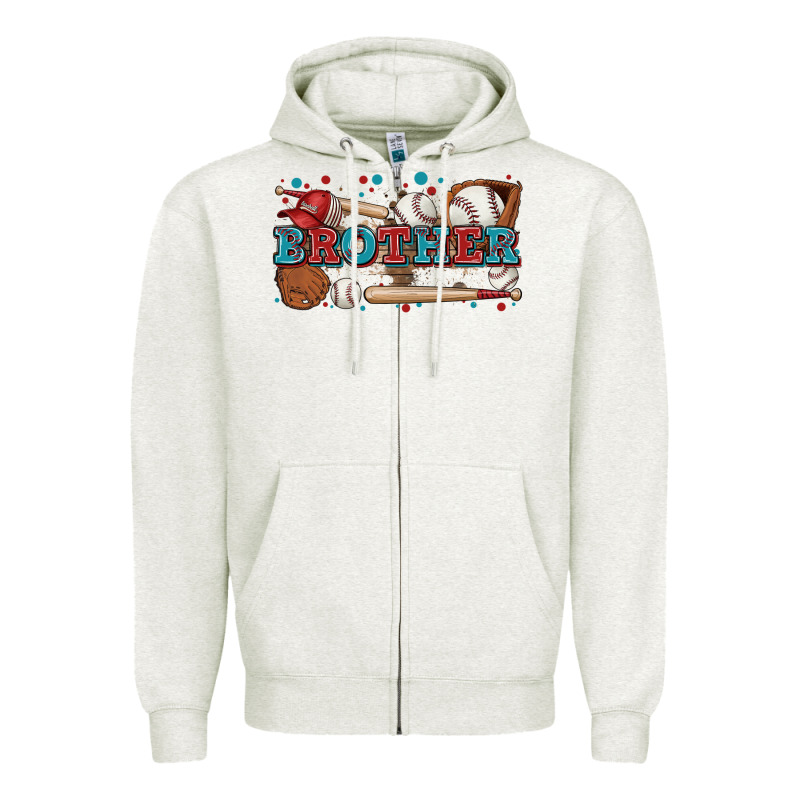 Brother Baseball Zipper Hoodie by Zillion Design Studio | Teevron