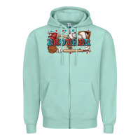 Seafoam brother baseball Zipper Hoodie - Zillion Design Studio
