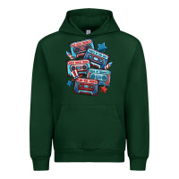 Forest Green usa america cassette tapes Urban Hoodie - MaliasSmallBusiness