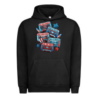 Pigment Black usa america cassette tapes Urban Hoodie - MaliasSmallBusiness