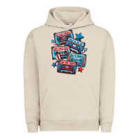Pigment French Oak usa america cassette tapes Urban Hoodie - MaliasSmallBusiness