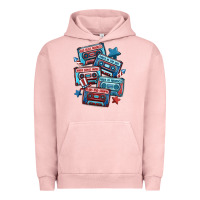 Pigment Salmon usa america cassette tapes Urban Hoodie - MaliasSmallBusiness