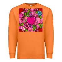 Carrot valentines day flower heart with leopard seamless pattern Premium Sweatshirt - BundleAndBundleShop
