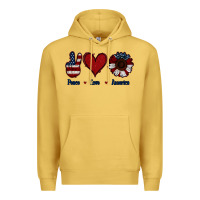 Antique Gold Peace Love America Premium Hoodie - Jasminsmagicworld