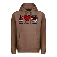 Chestnut Peace Love America Premium Hoodie - Jasminsmagicworld