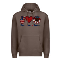 Coffee Peace Love America Premium Hoodie - Jasminsmagicworld