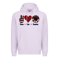 Lilac Peace Love America Premium Hoodie - Jasminsmagicworld