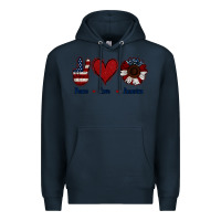 Navy Peace Love America Premium Hoodie - Jasminsmagicworld