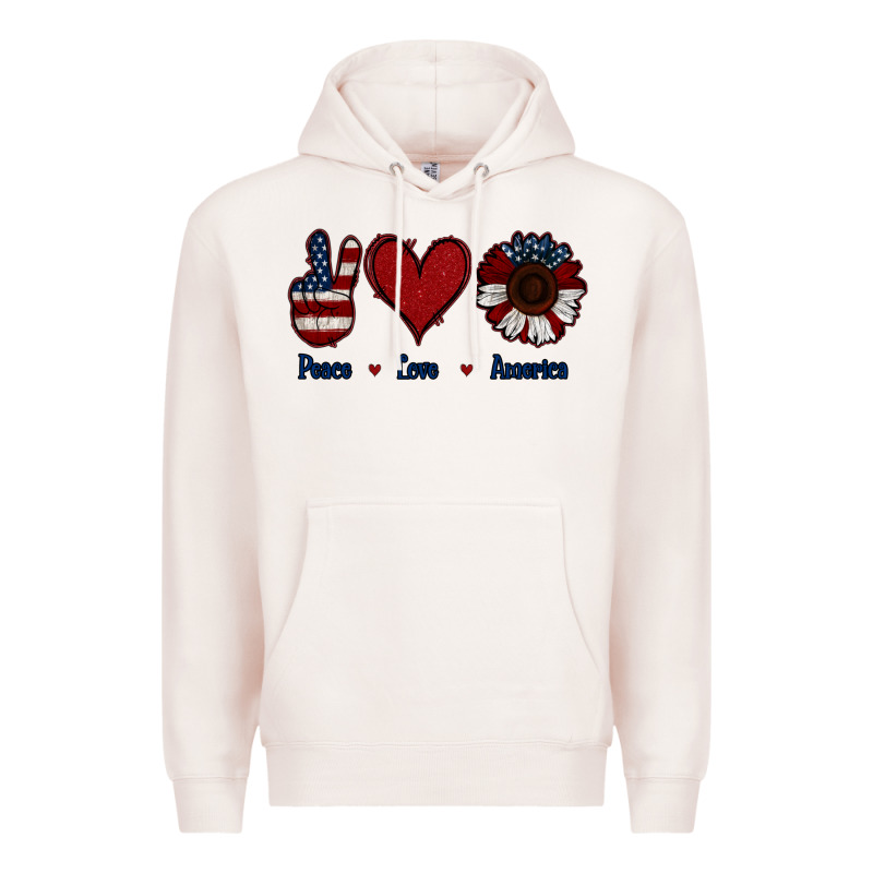 Peace Love America Premium Hoodie by Jasminsmagicworld | Teevron