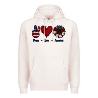 Pale Pink Peace Love America Premium Hoodie - Jasminsmagicworld