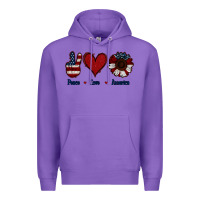 Purple Peace Love America Premium Hoodie - Jasminsmagicworld