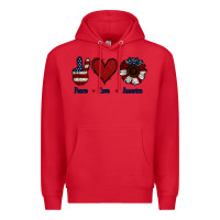 Red Peace Love America Premium Hoodie - Jasminsmagicworld