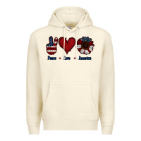 Sandshell Peace Love America Premium Hoodie - Jasminsmagicworld
