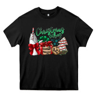 Black Christmas Vibes Heavy Core Tee - CowhideDigitalArt