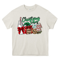 Cream Christmas Vibes Heavy Core Tee - CowhideDigitalArt