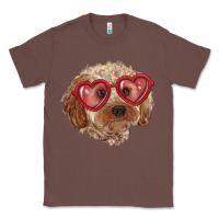 Chestnut toy poodle with love glasses Classic Tee - RanaPortraitStore