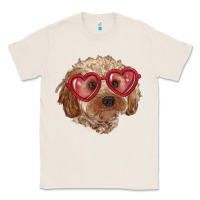 Natural toy poodle with love glasses Classic Tee - RanaPortraitStore