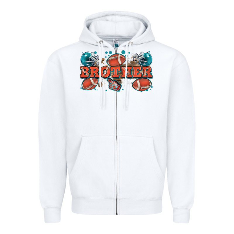 Brother American Football Zipper Hoodie by Zillion Design Studio | Teevron