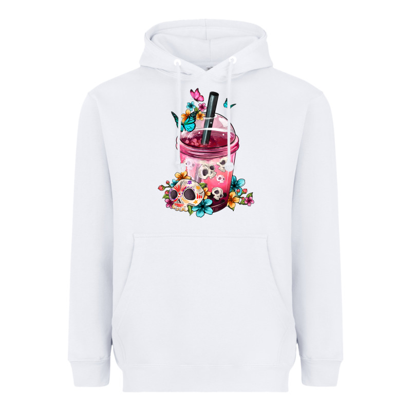 Mexican Day Of The Dead Skulls Coffee Cup Heavyweight Hoodie by FaDigitalArtStudio | Teevron
