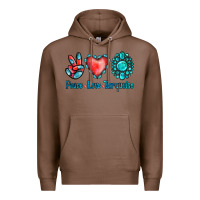 Chestnut Peace Love Turquoise Premium Hoodie - Jasminsmagicworld