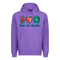 Purple Peace Love Turquoise Premium Hoodie - Jasminsmagicworld