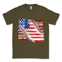 Army Green baseball american flag Classic Tee - texasbilliewilder