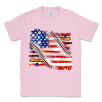 Bubblegum Pink baseball american flag Classic Tee - texasbilliewilder