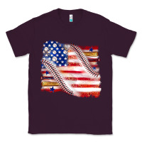 Plum baseball american flag Classic Tee - texasbilliewilder