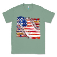 Sage baseball american flag Classic Tee - texasbilliewilder