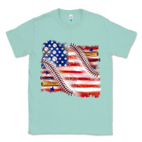 Seafoam baseball american flag Classic Tee - texasbilliewilder