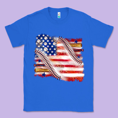 Classic Tee baseball american flag
