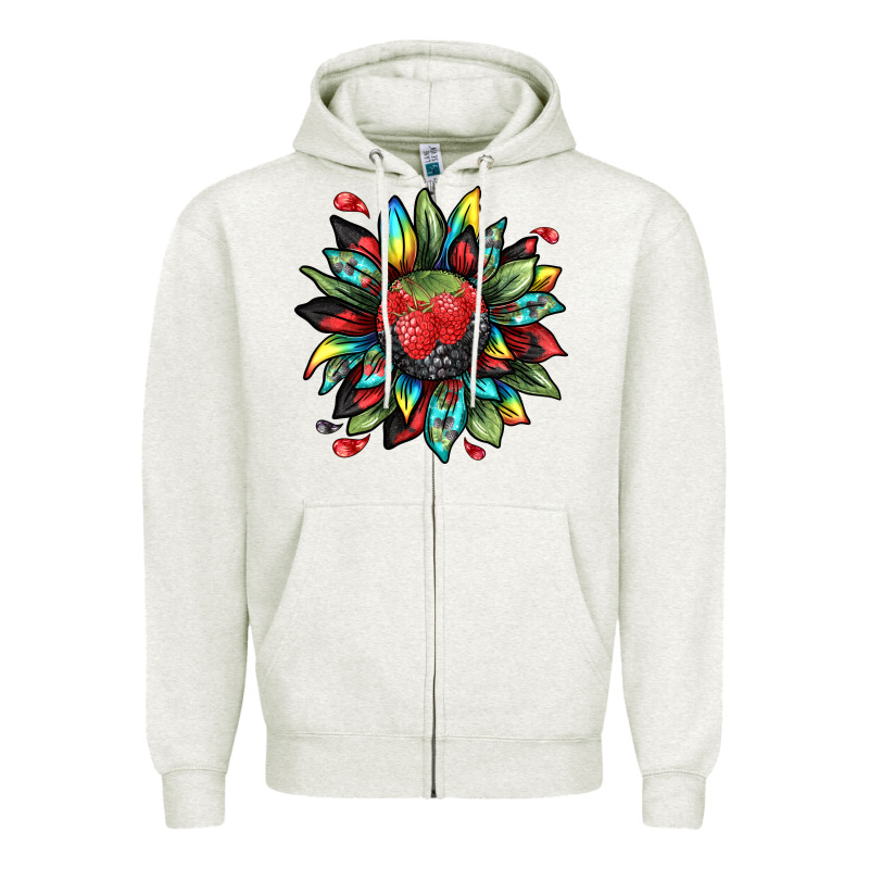 Berry Sunflower Zipper Hoodie by texasbilliewilder | Teevron
