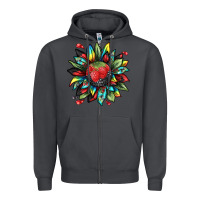 Smoke berry sunflower Zipper Hoodie - texasbilliewilder