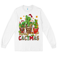 White christmas cactus merry cactmas Long Sleeve Tee - Zillion Design Studio