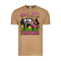 Vintage Camel just a girl who loves tractors Vintage Tee - BarkalooDesign
