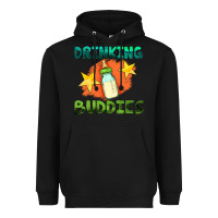Black drinking buddies with baby bottle Heavyweight Hoodie - HRA Design Shop