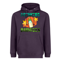 Plum drinking buddies with baby bottle Heavyweight Hoodie - HRA Design Shop