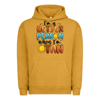 Pigment Peanut Butter i'm better person when i'm tan Urban Hoodie - MaliasSmallBusiness
