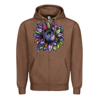 Chestnut blueberry sunflower Zipper Hoodie - texasbilliewilder
