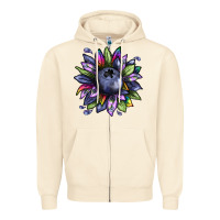 Sandshell blueberry sunflower Zipper Hoodie - texasbilliewilder