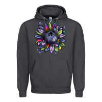 Smoke blueberry sunflower Zipper Hoodie - texasbilliewilder
