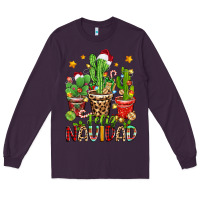 Plum christmas cactus feliz navidad Long Sleeve Tee - Zillion Design Studio