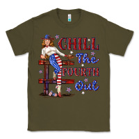 Army Green chill the fourth out 4th july Classic Tee - texasbilliewilder