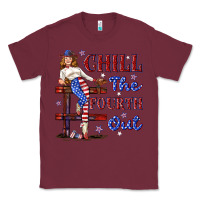 Burgundy chill the fourth out 4th july Classic Tee - texasbilliewilder